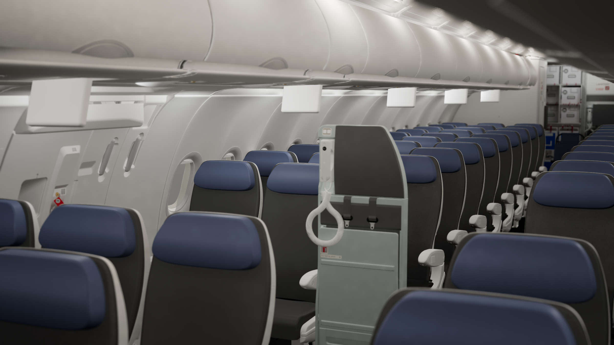 Ein modernes Luft-Schiff mit großem Ballon und kleiner Kabine fliegt in der Luft.